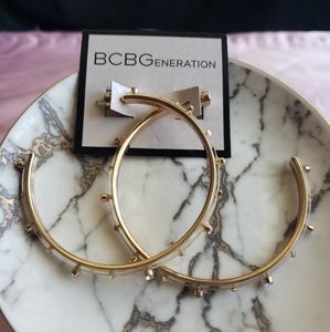 *NEW BCBGeneration Fun Gold Hoop Earrings